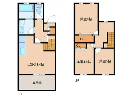 レジェンド(3LDK/1階)の間取り写真