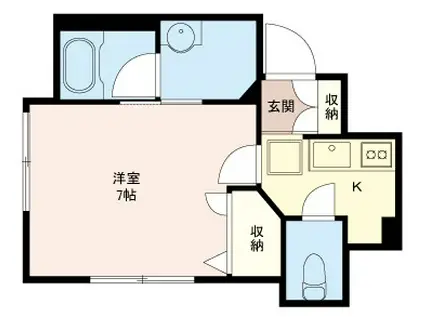 ユリーカ目白(1K/1階)の間取り写真