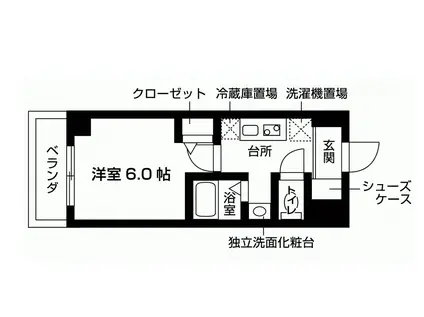 フィシオ京王八王子(1K/7階)の間取り写真