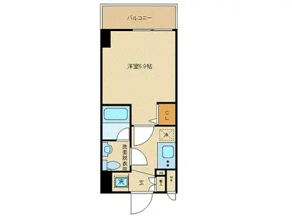 ZOOM川崎サウス(1K/13階)の間取り写真