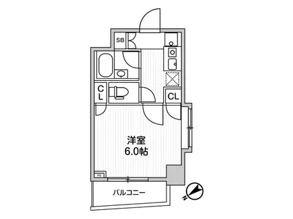 アパートメンツ練馬北町(1K/4階)の間取り写真