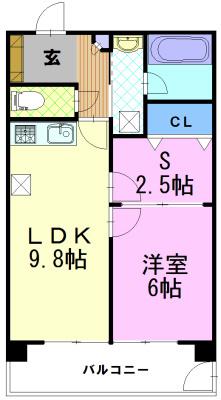 元今泉レジデンス(1SLDK/1階)の間取り写真