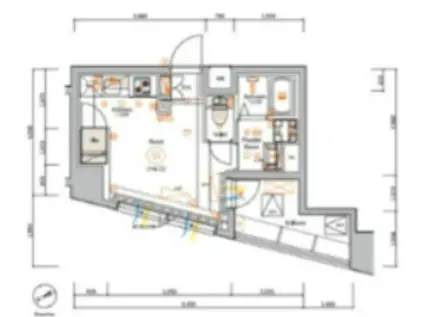 シーラサクラギチョウ(ワンルーム/5階)の間取り写真