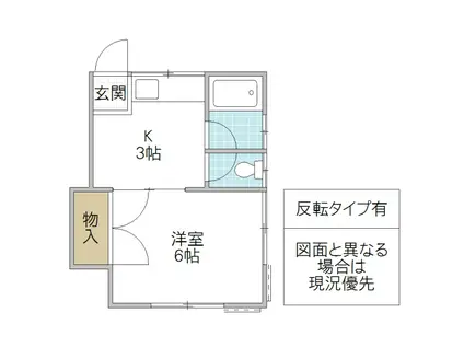 メゾン・ド・プランタン(1K/2階)の間取り写真