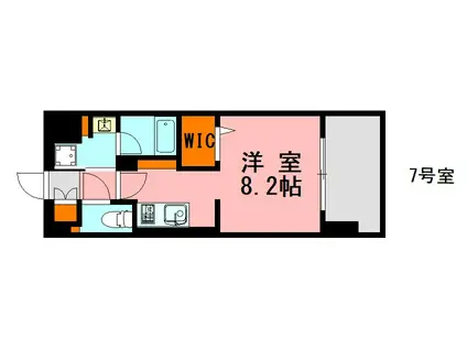 LANDIC O3152(ワンルーム/4階)の間取り写真