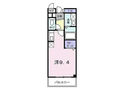 エクセレンテ(ワンルーム/3階)の間取り写真