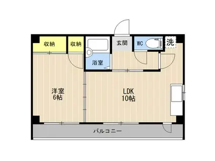 アルモ九品寺(1LDK/3階)の間取り写真