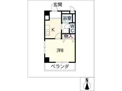 グレース小坂本町(1K/6階)の間取り写真