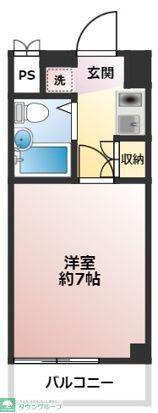 グランピア湘南(1K/5階)の間取り写真