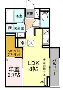 コラージュくりた(1LDK/3階)の間取り写真
