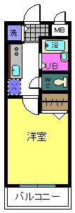 ラパス高倉台(1K/3階)の間取り写真