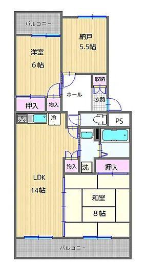 クレイストンヴィラ(2SLDK/3階)の間取り写真