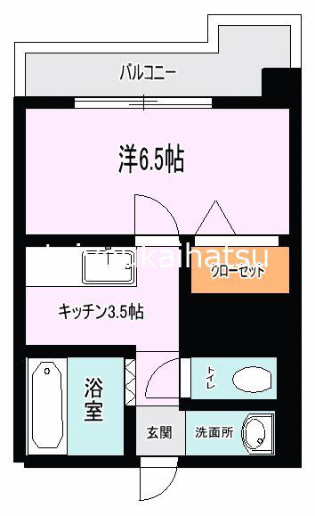 とそ323(1K/2階)の間取り写真