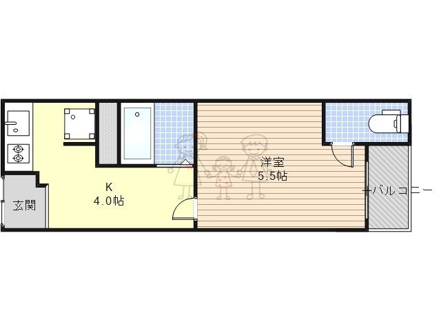 庭井ハイツ(1K/2階)の間取り写真