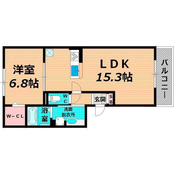 グレイスクレスト旭(1LDK/2階)の間取り写真