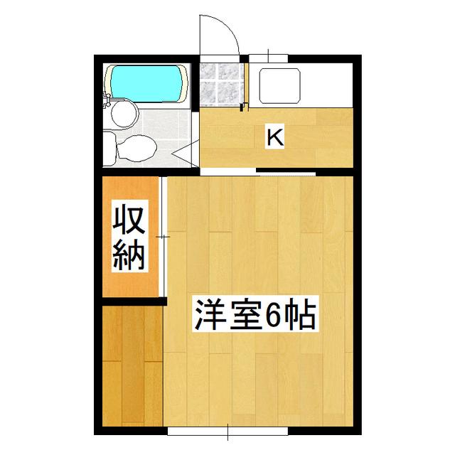 梶進コーポ(1K/1階)の間取り写真