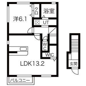 グリーンヒルズ大堤A棟(1LDK/2階)の間取り写真