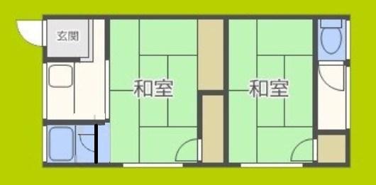 大領アパート(2DK/2階)の間取り写真