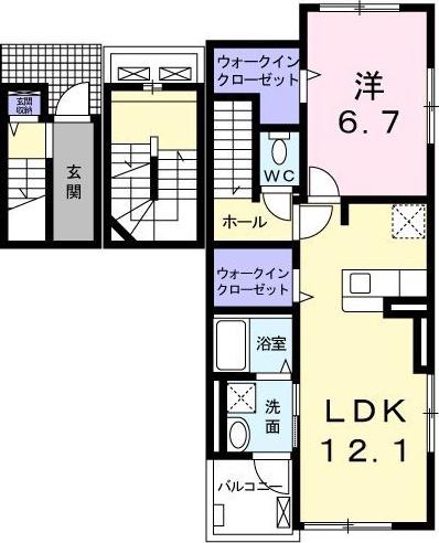 フェアフォレスト(1LDK/3階)の間取り写真