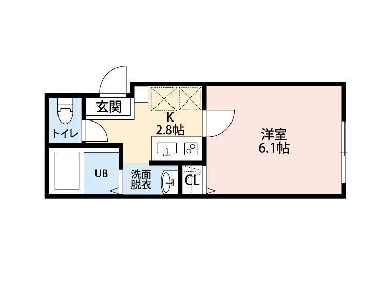 LAVIE AKITSU(1K/3階)の間取り写真