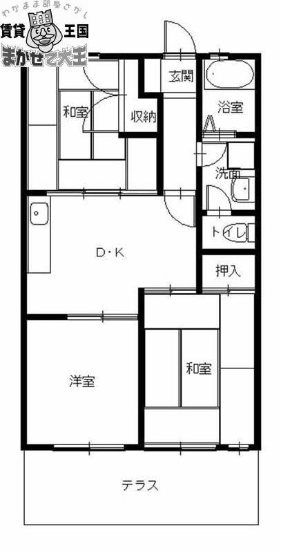 コンフォート元村(3DK/2階)の間取り写真