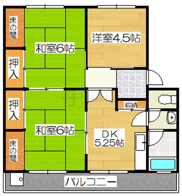 サイトウマンション(3DK/2階)の間取り写真