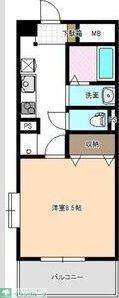 ベイシティ桔梗V(1K/3階)の間取り写真