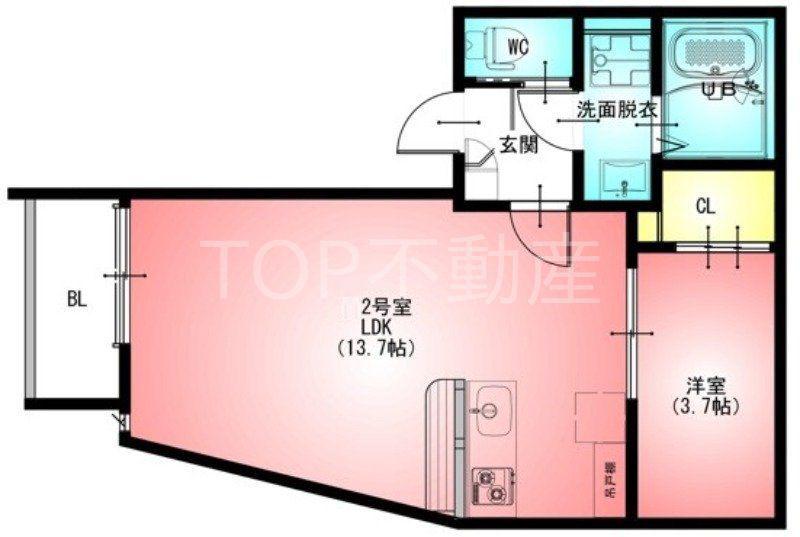 REGALEST千葉(1LDK/1階)の間取り写真