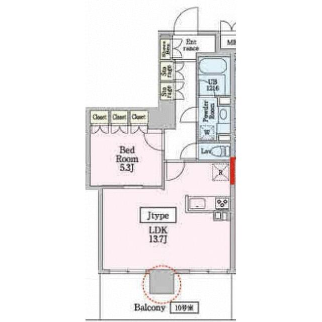 ソライエアイル越谷蒲生(1LDK/7階)の間取り写真