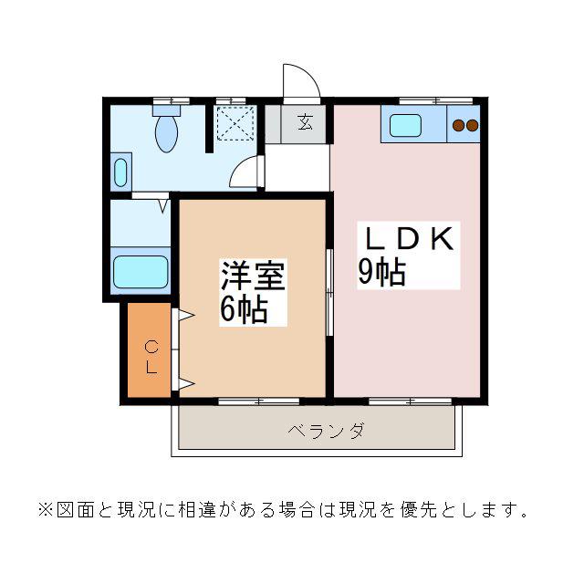 イースト(1LDK/1階)の間取り写真