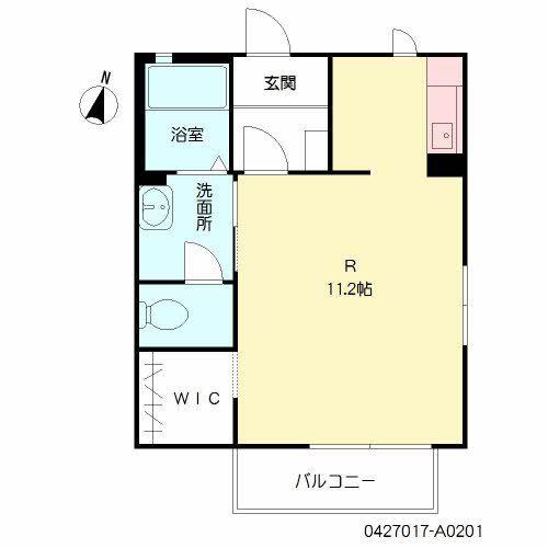 カーサディヴェルテンテ(ワンルーム/2階)の間取り写真