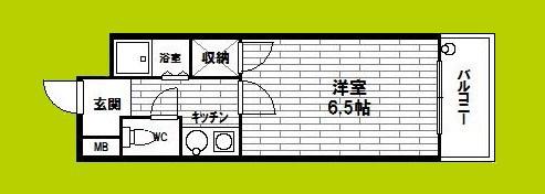 ラピス長柄橋(1K/3階)の間取り写真