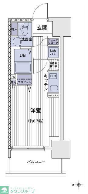 エスティメゾン大島(ワンルーム/7階)の間取り写真
