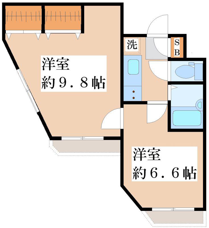 フォーシーズンズ山田山(2K/3階)の間取り写真