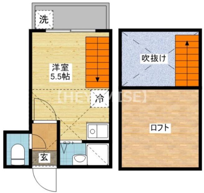 JR長崎本線 道ノ尾駅 徒歩32分 2階建 築30年(ワンルーム/1階)の間取り写真