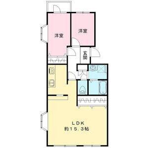 第六サンハイツ大森(2LDK/2階)の間取り写真