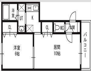 グランドパレス発寒(1LDK/3階)の間取り写真