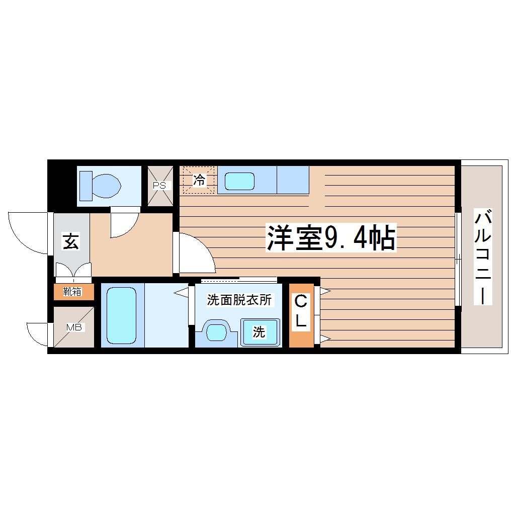 HAUSE.A.宮町(ワンルーム/3階)の間取り写真