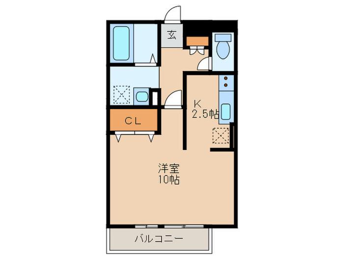 SEJOUROONISHI(1K/3階)の間取り写真