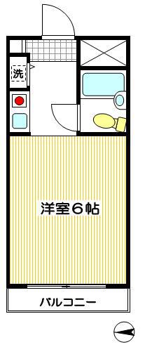 グレース西野川(ワンルーム/2階)の間取り写真