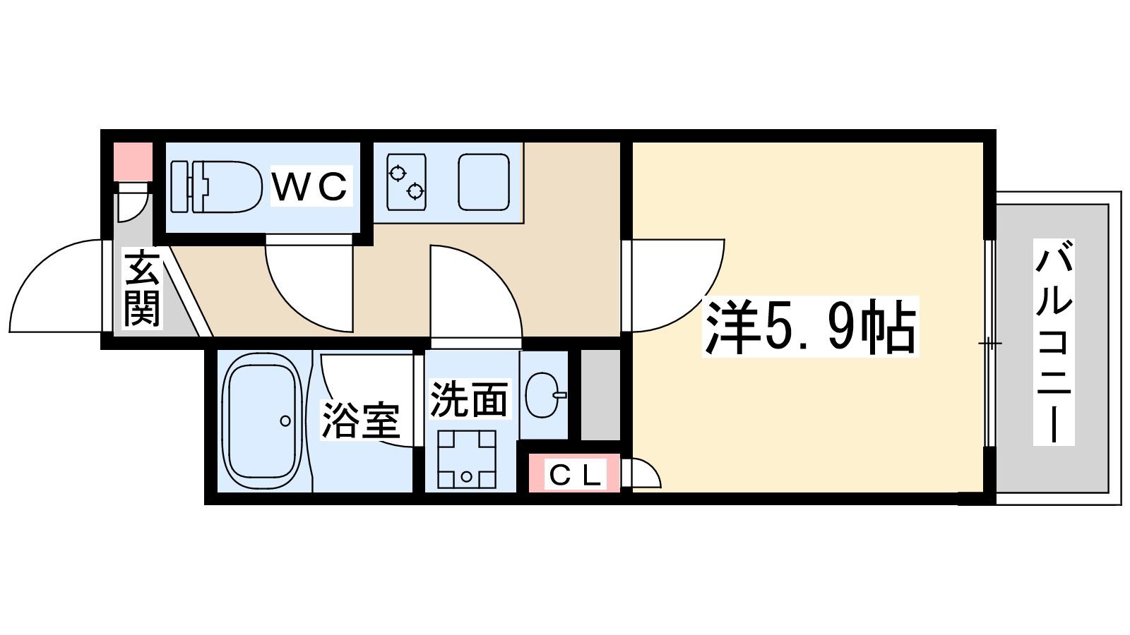 プリマヴェーラ南森町(1K/11階)の間取り写真