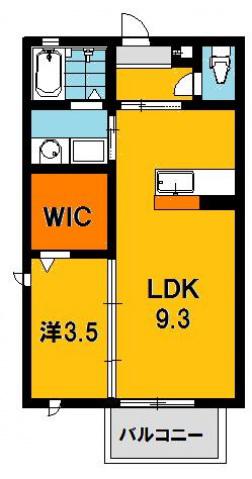 クレシア(1LDK/2階)の間取り写真