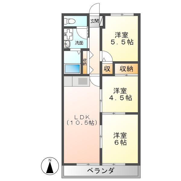BEVERY HILLS(3LDK/4階)の間取り写真
