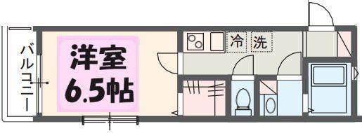 MELDIA岩槻Ⅵ(1K/1階)の間取り写真