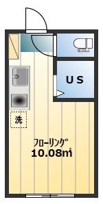 ルームズ新高円寺 A棟(ワンルーム/1階)の間取り写真