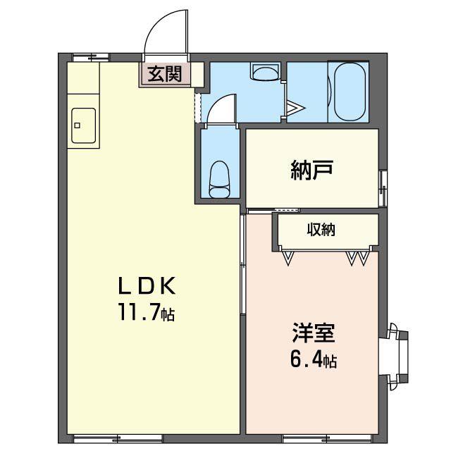ドミールケイ(1SLDK/2階)の間取り写真