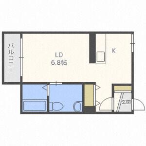 T-S COURT 南10条(1K/4階)の間取り写真