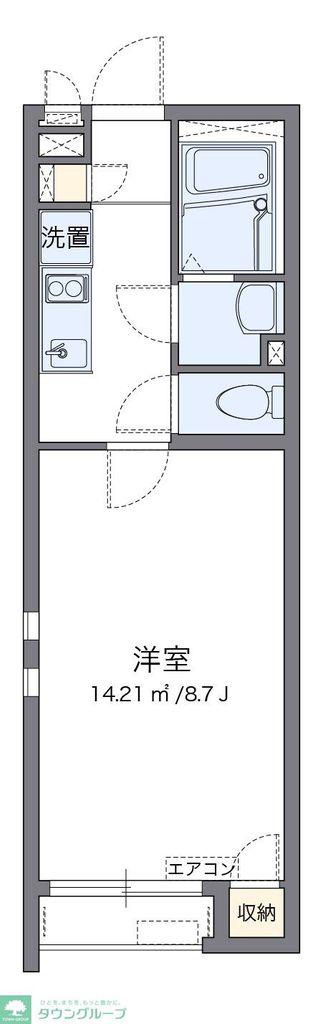クレイノフォレスト早坂(1K/1階)の間取り写真