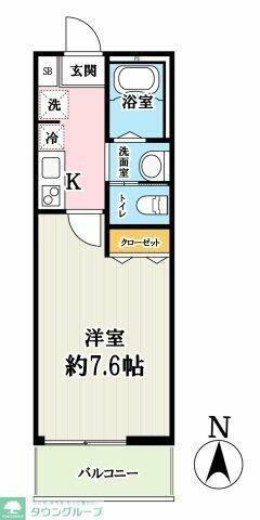 キャメル柏の葉キャンパス8(1K/3階)の間取り写真