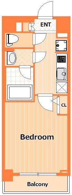 プロスタイルウェルス横浜天王町SHOKEN RESIDENCE(1K/2階)の間取り写真